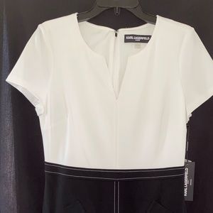 Karl Lagerfeld Paris Contrast Sheath Dress